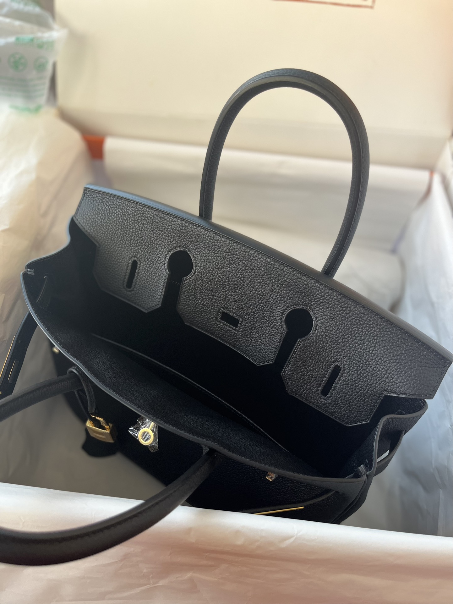 에르메스 버킨백30 블랙 금장 토고가죽